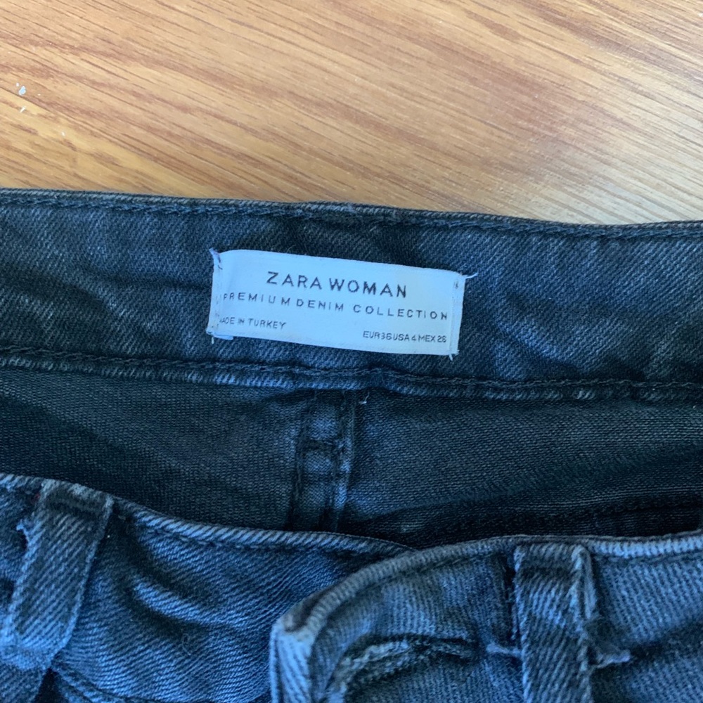 ZARA JEANS W/ANKLE FRINGE - Picture 4 of 4